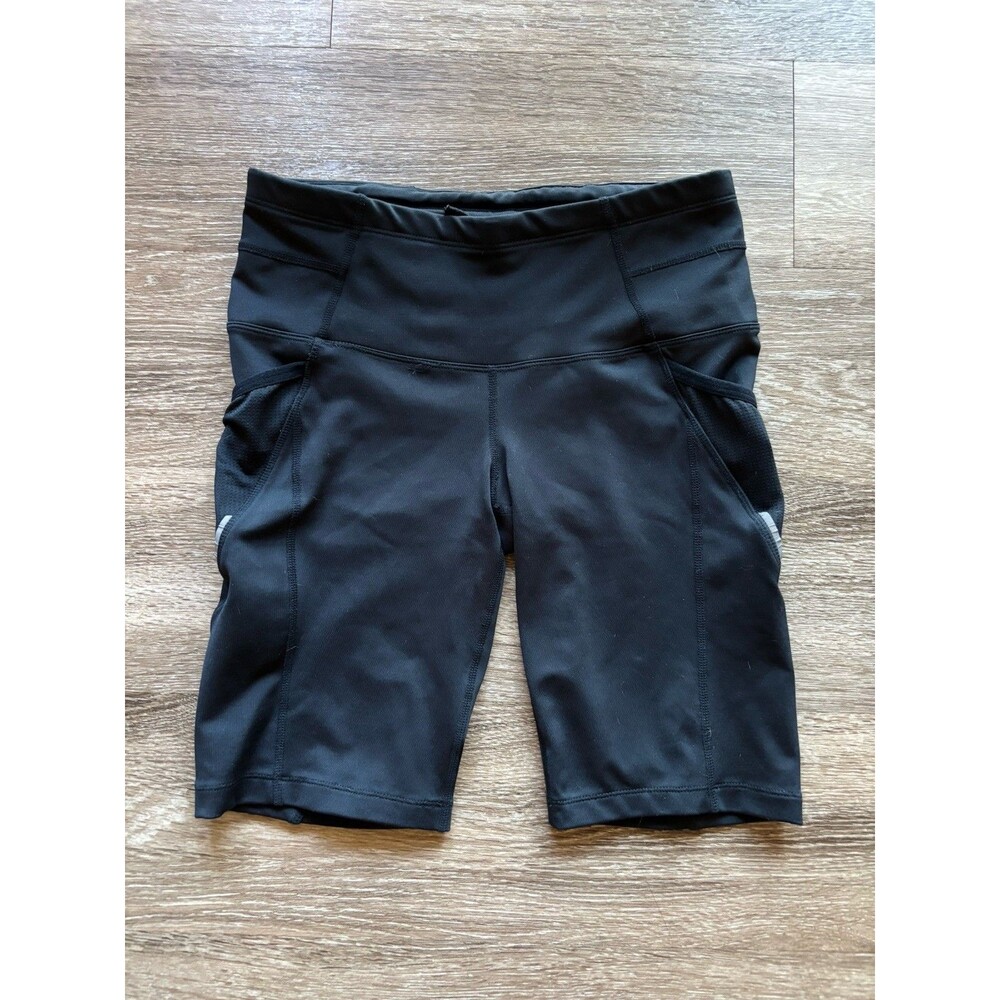 Athleta Women’s High Rise Black Bike Shorts W/ 3 Pockets Size XS 9” Inseam